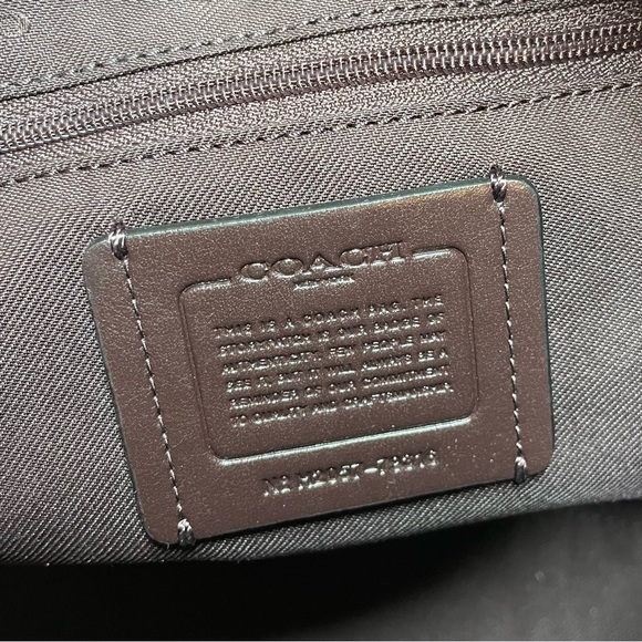 Coach Navy Satchel Purse Bag Handles and Strap Zip Top - Picture 3 of 7